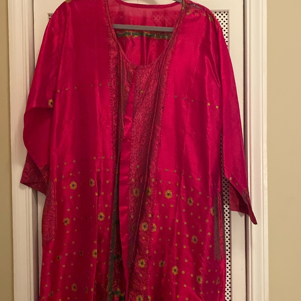 Beautiful coverup with vibrant colors. Indian -inspired.